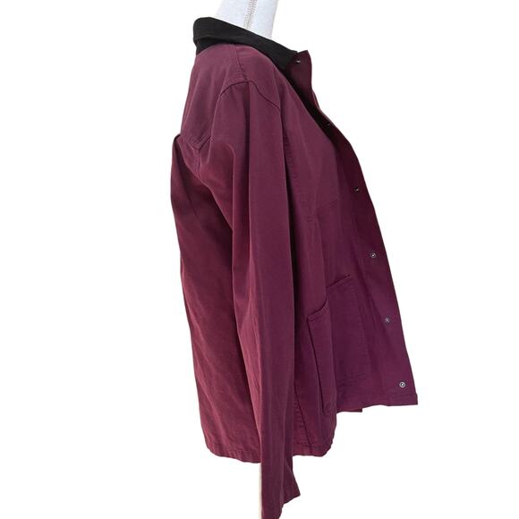 Vans maroon/black jacket, skate style, streetwear, workwear, classic, urban - Picture 2 of 7